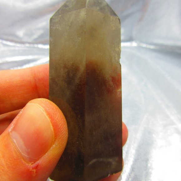 Smoky Quartz Crystal Polished Tower Generator Crystal Meditation Tool - Picture 4 of 8